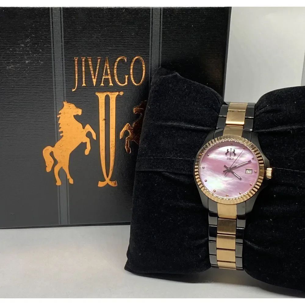 Jivago Jolie JV3212 Women's Gold & Black Stainless Steel Analog Dial Watch BW177
